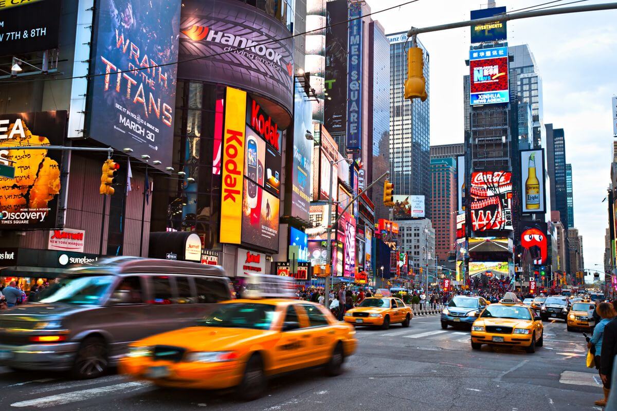 Times Square in New York.
